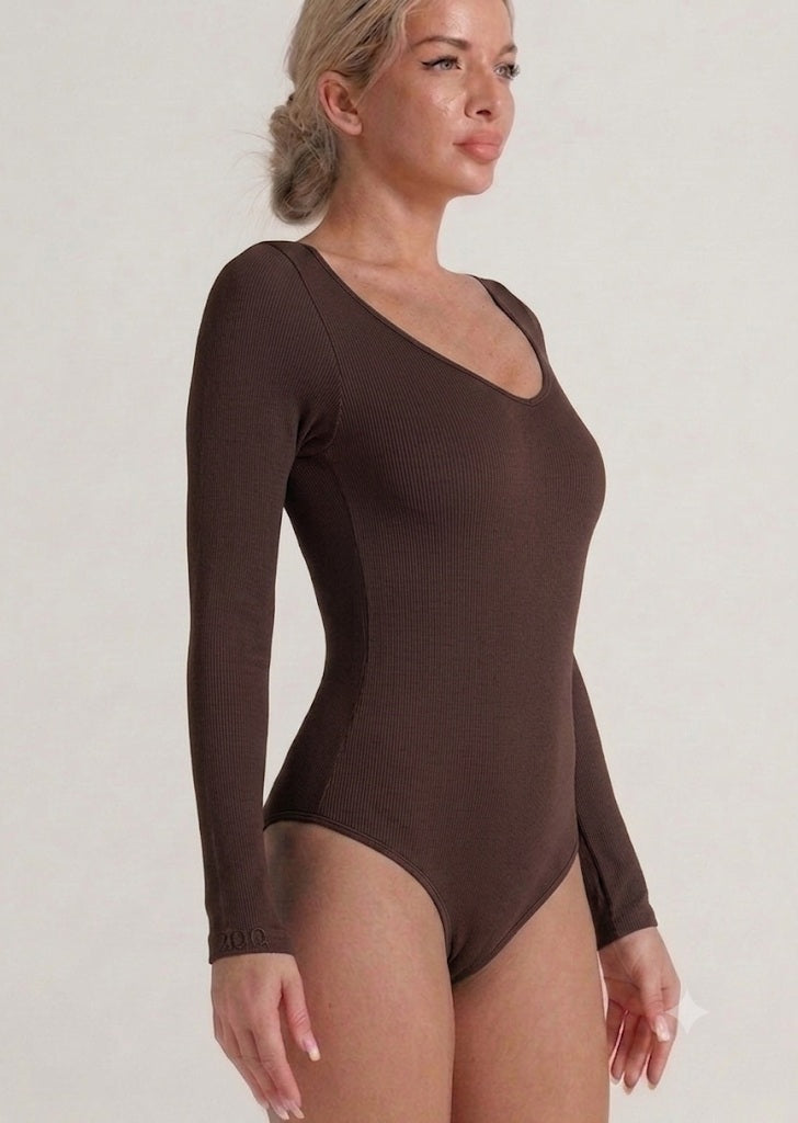 Women's Long Sleeve Yoga Jumpsuit – Slim Fit Base Layer Top