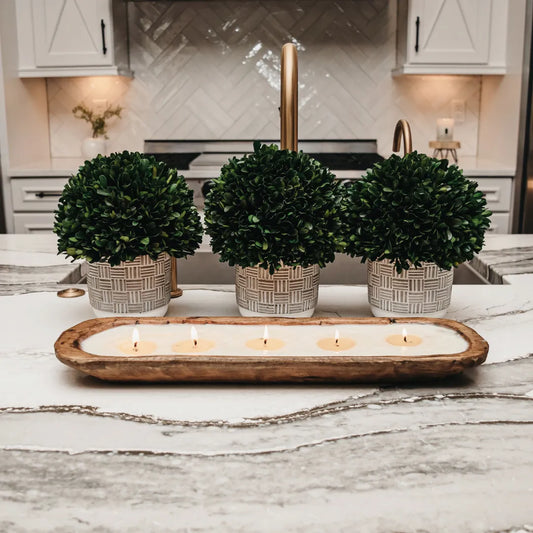 5-Wick Dough Bowl Soy Candle - Amber Noir