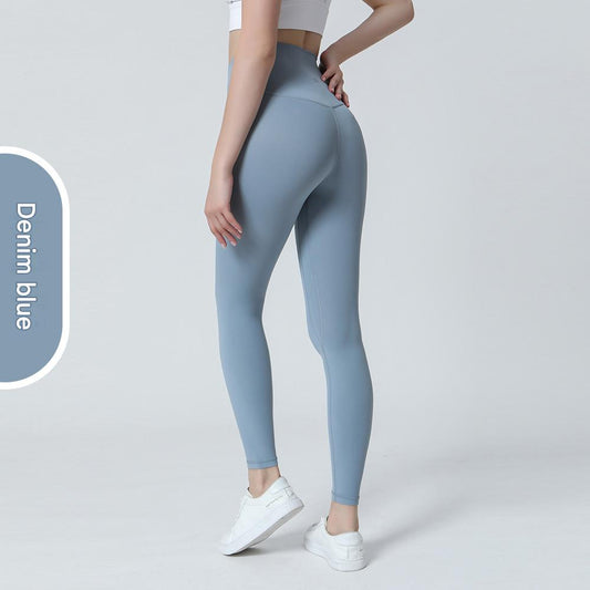 Nylon High-Waist Cropped Yoga Pants – Hip Lift