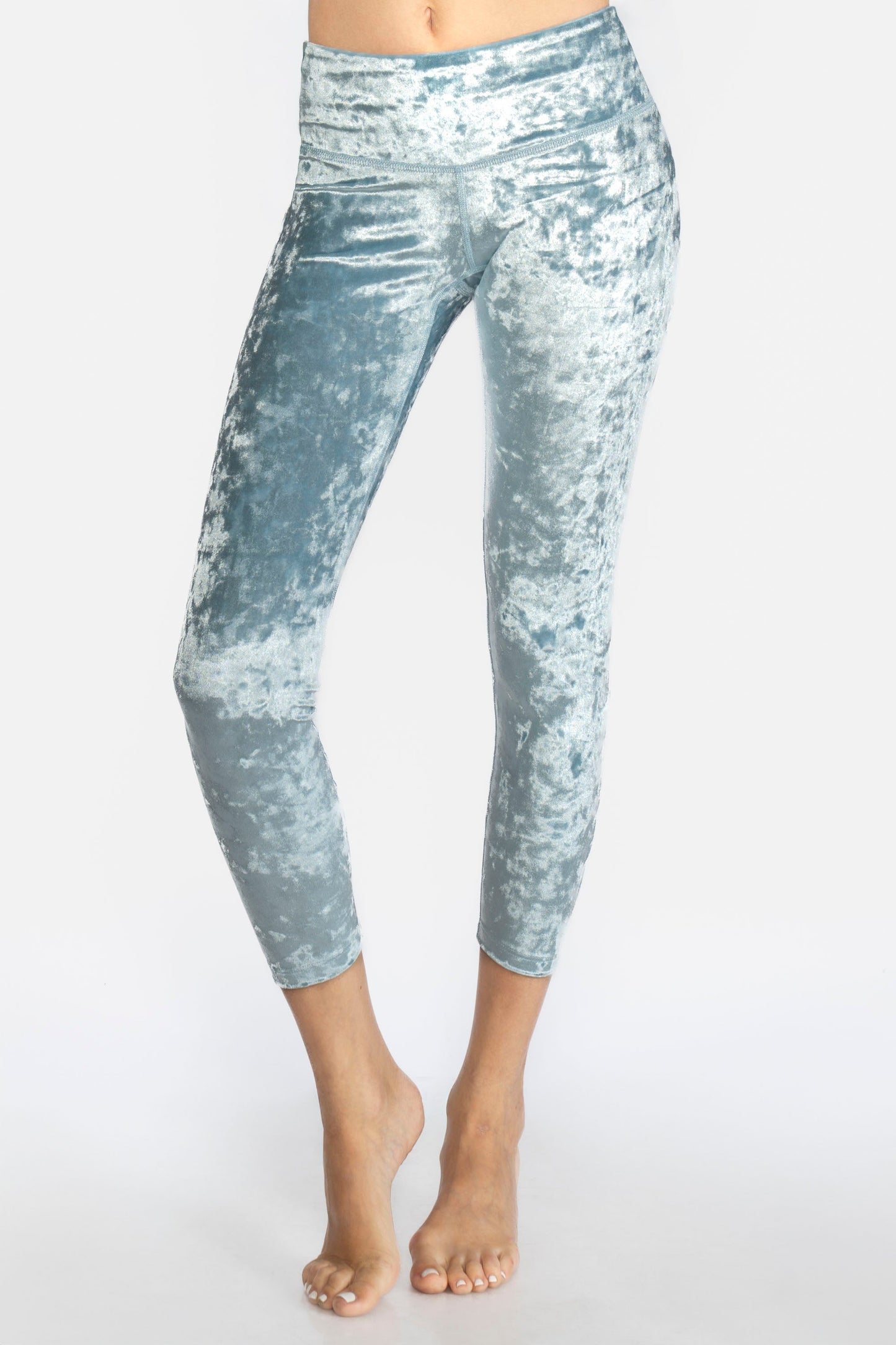 Velvet Cropped Leggings Made in USA
