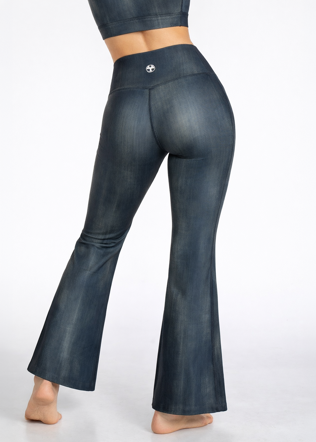 Vintage Denim Flare Leggings Made in USA