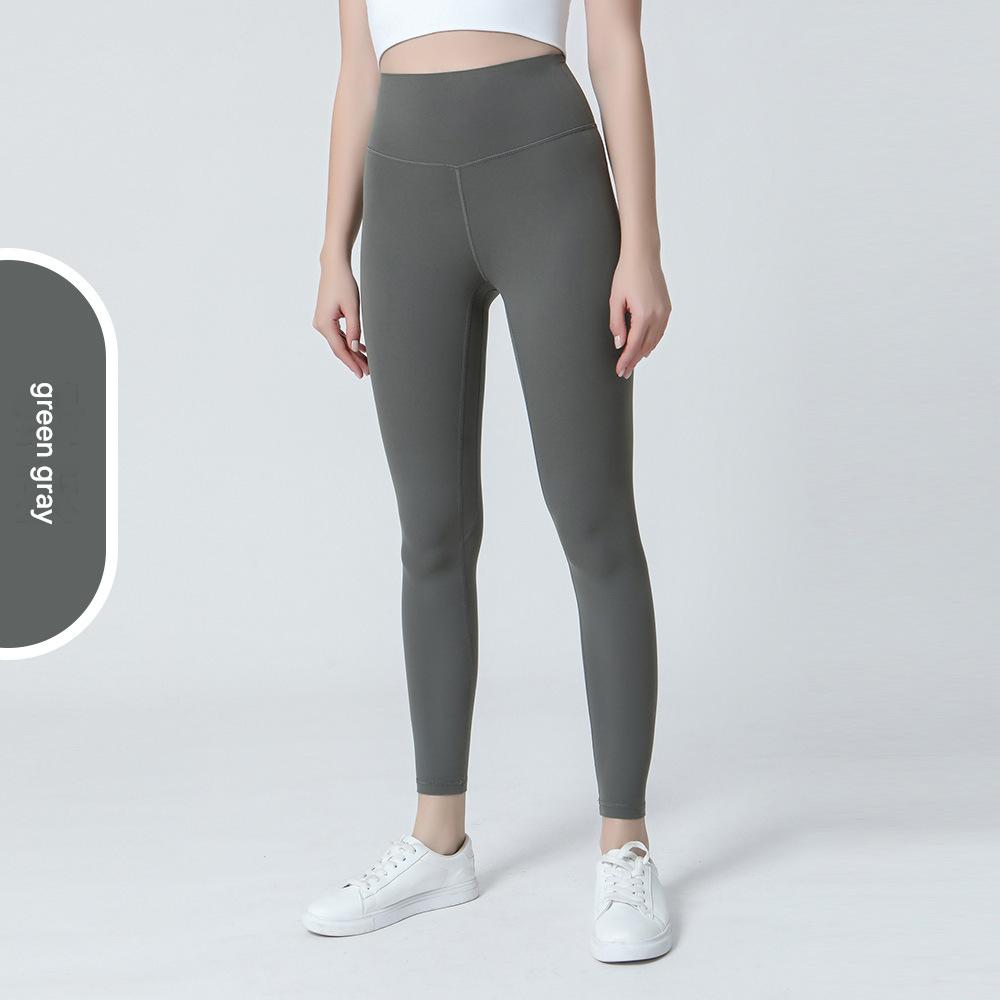 Nylon High-Waist Cropped Yoga Pants – Hip Lift