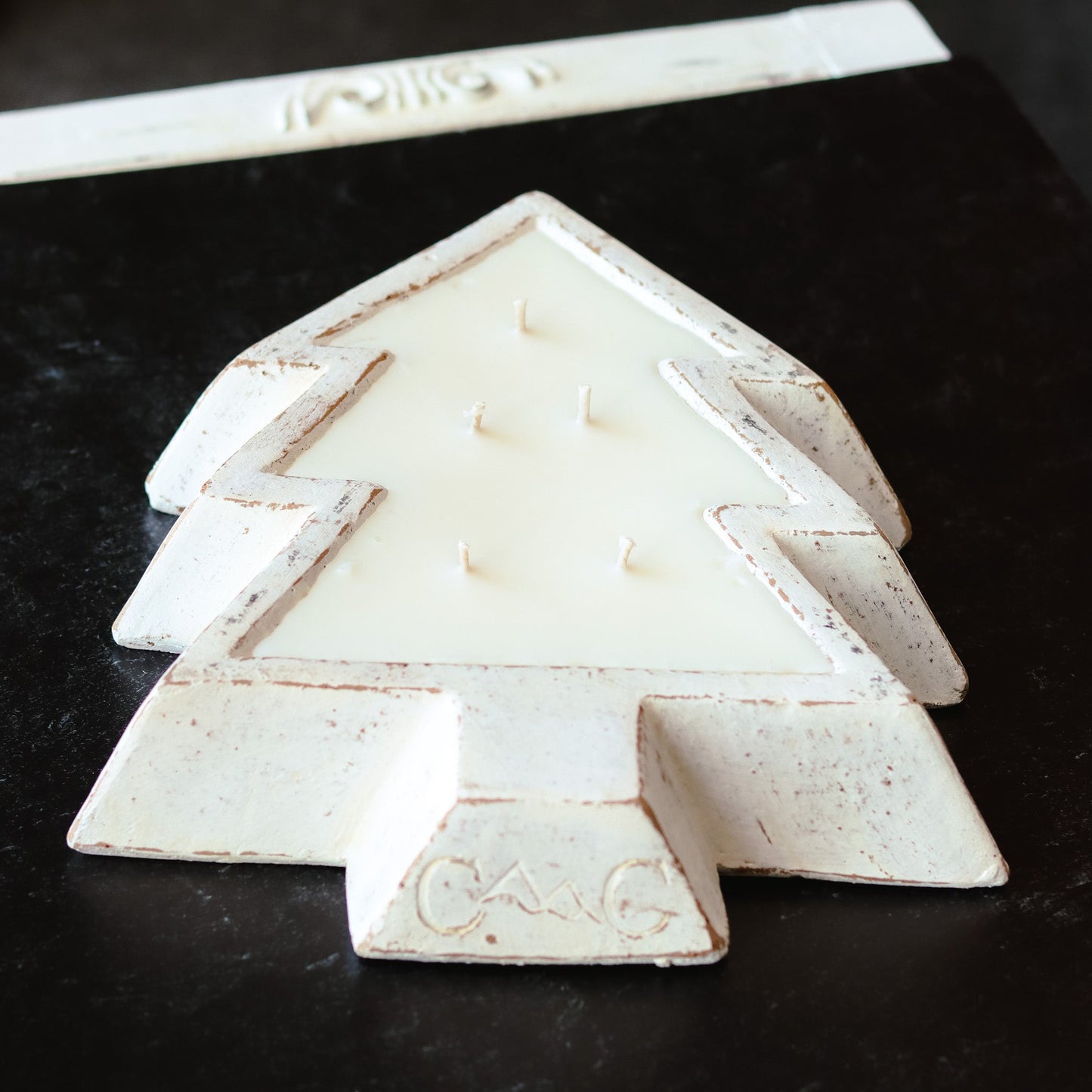 White Pottery Tree Bowl Candle - Cozy Flannel
