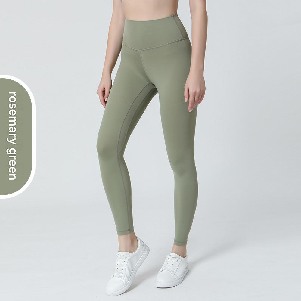 Nylon High-Waist Cropped Yoga Pants – Hip Lift