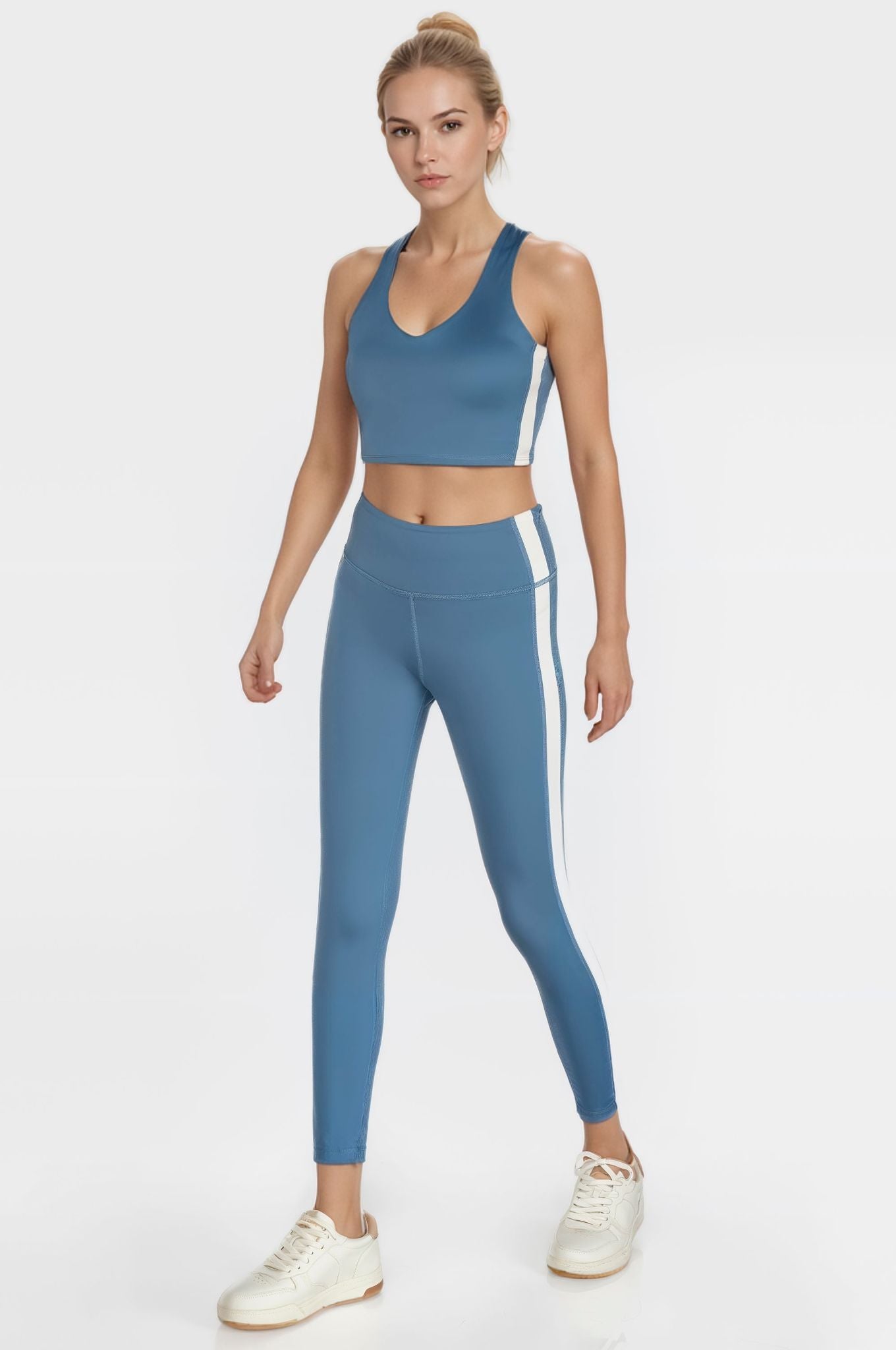 Side Split Crop Top – Four-Way Stretch, Made in USA