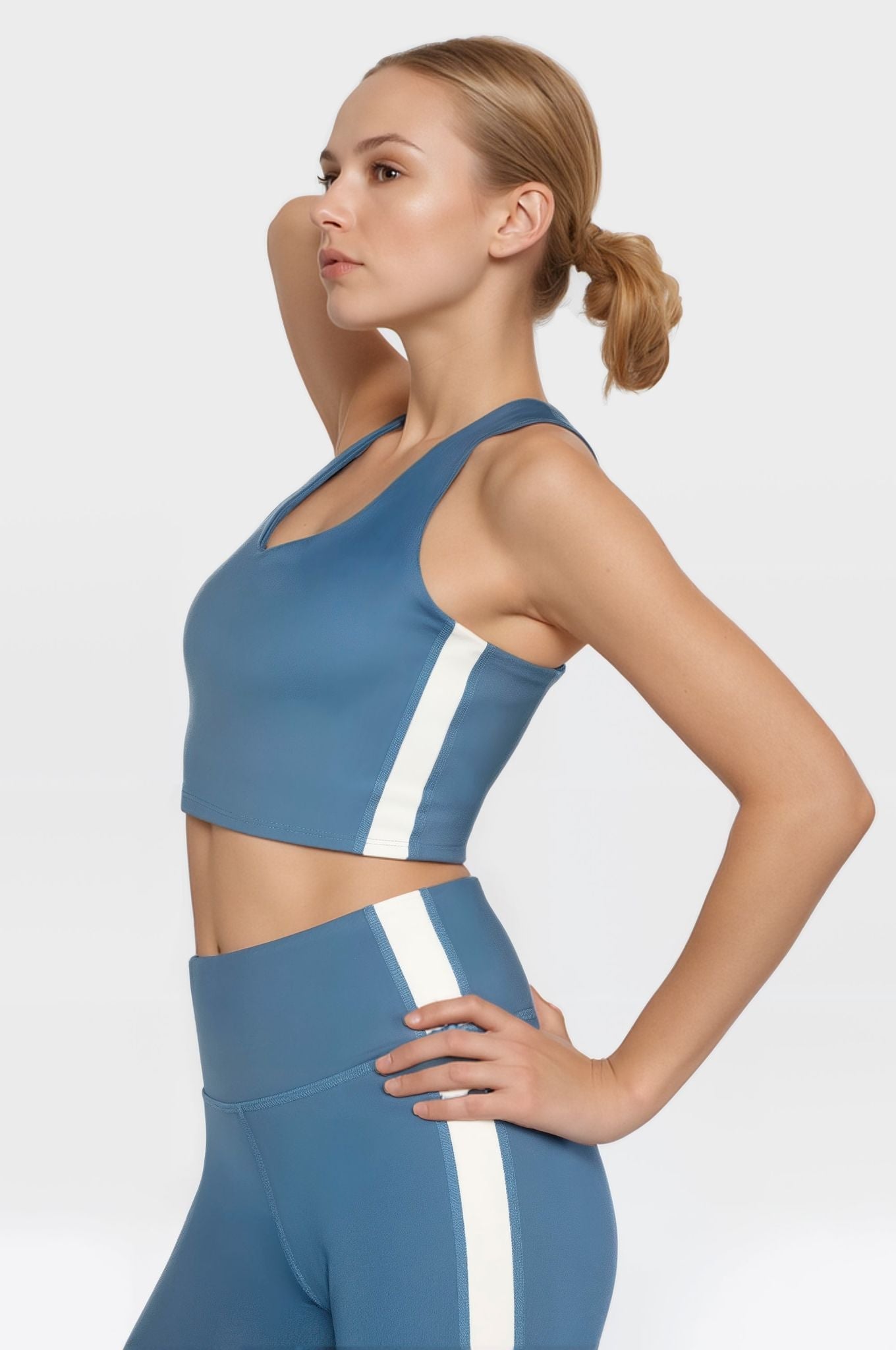 Side Split Crop Top – Four-Way Stretch, Made in USA