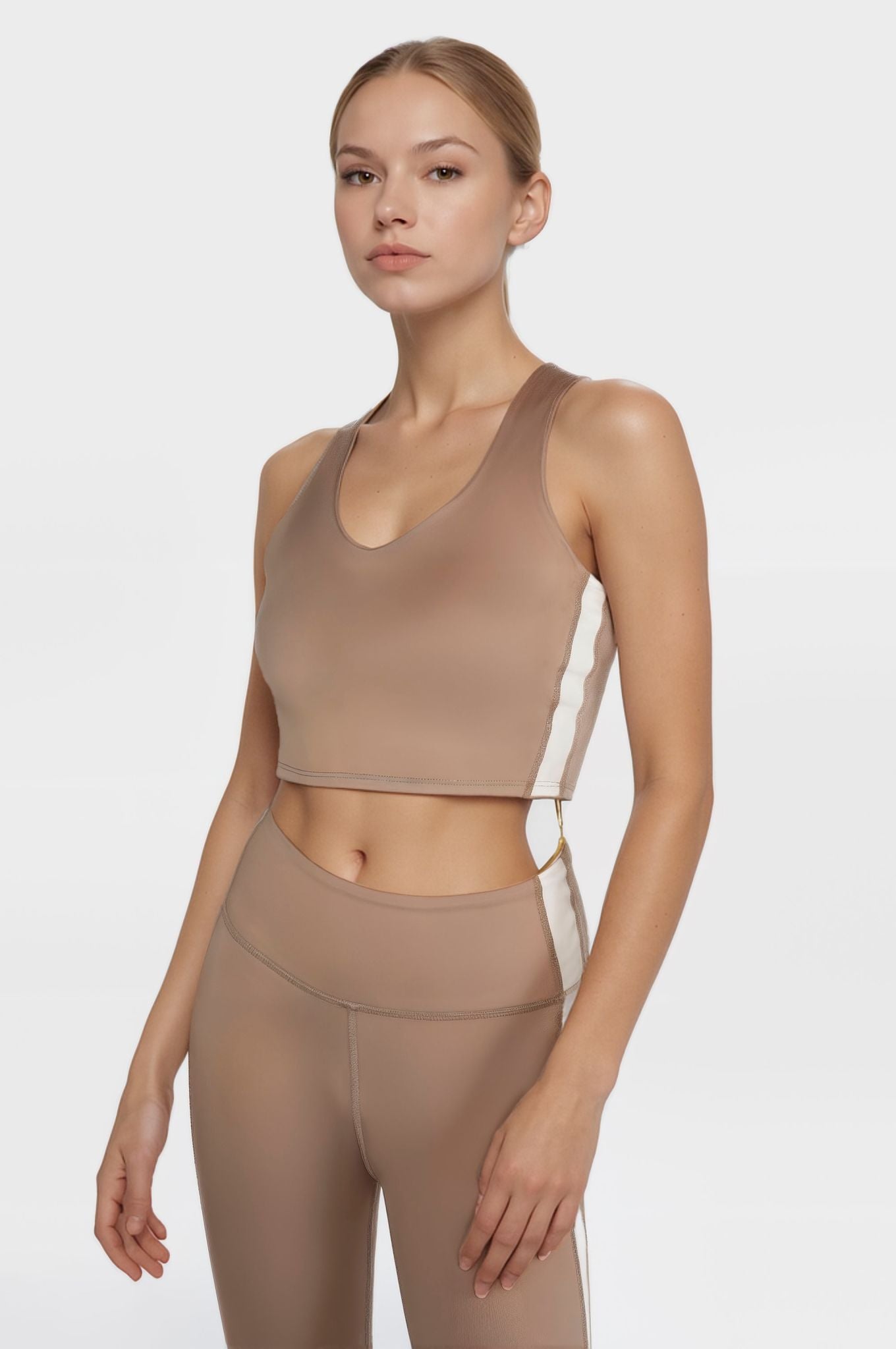 Side Split Crop Top – Four-Way Stretch, Made in USA