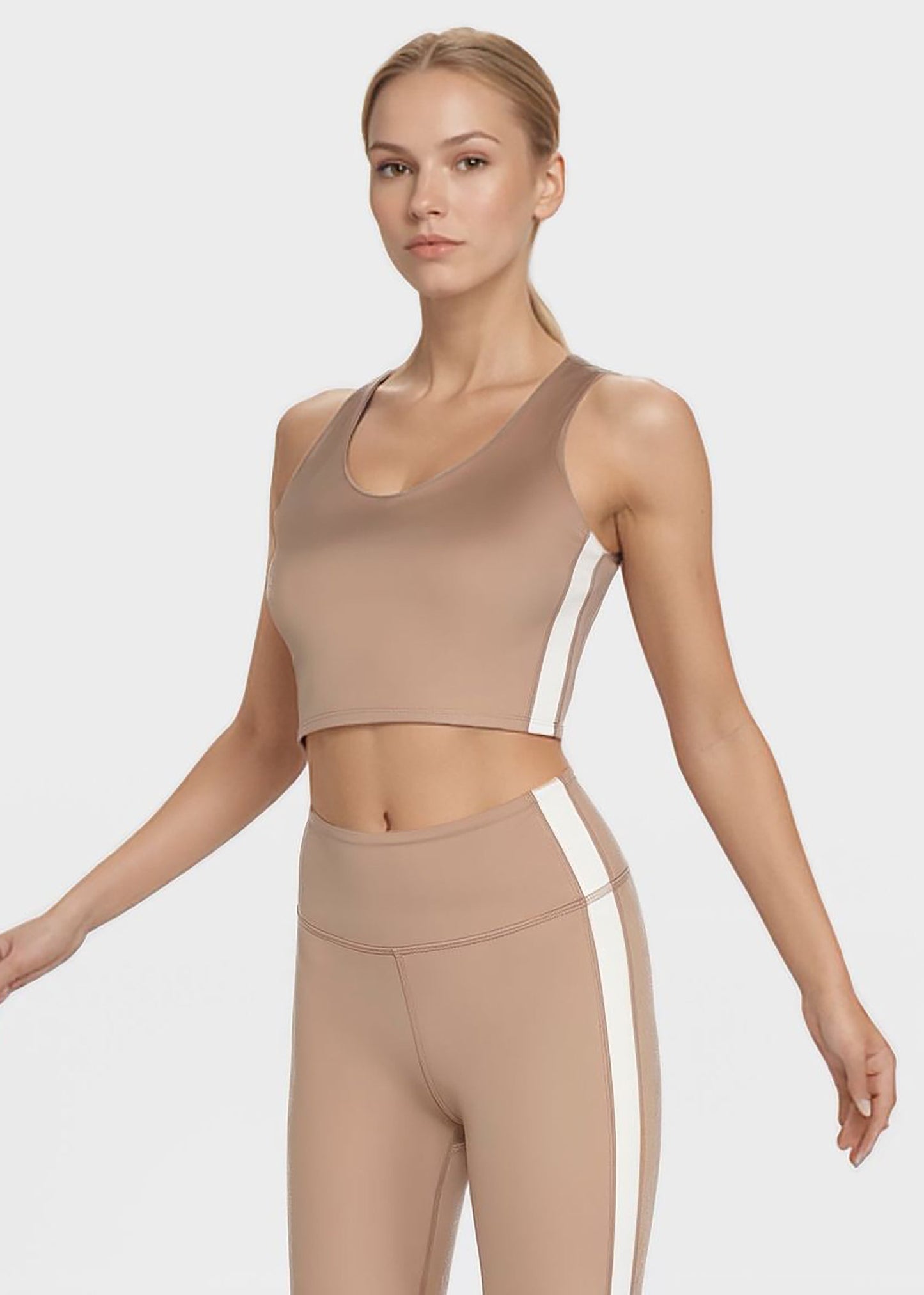 Side Split Crop Top – Four-Way Stretch, Made in USA