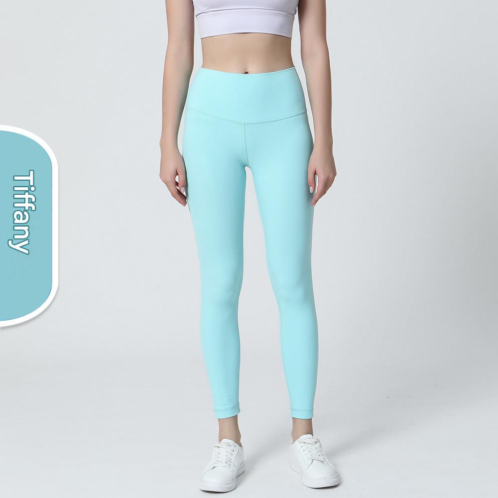 Nylon High-Waist Cropped Yoga Pants – Hip Lift