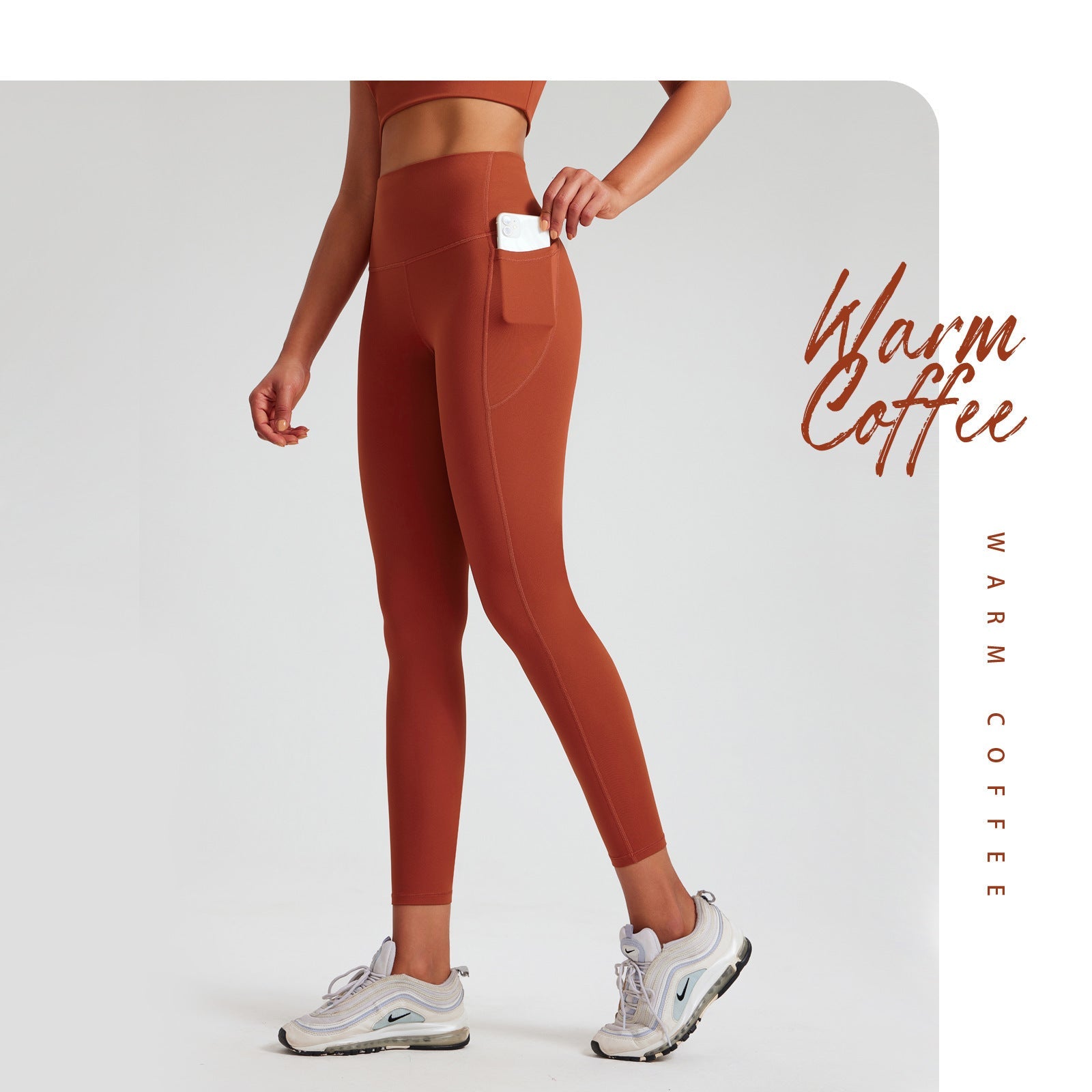 Yoga Pants,Yoga Leggings - Warm Coffee