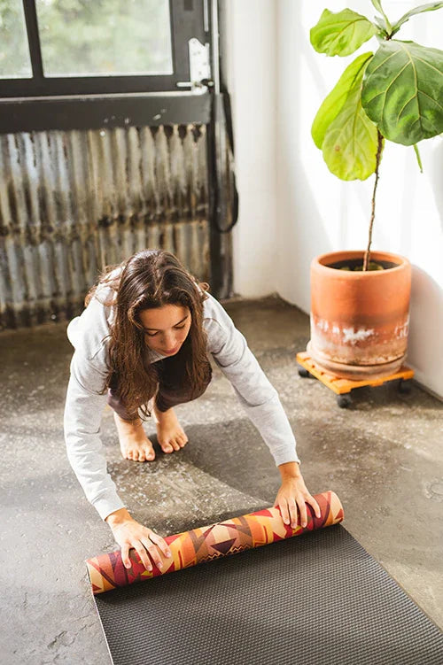 Giraffe Print Eco Yoga Mat – 6mm Support, Non-Slip Surface | Yune