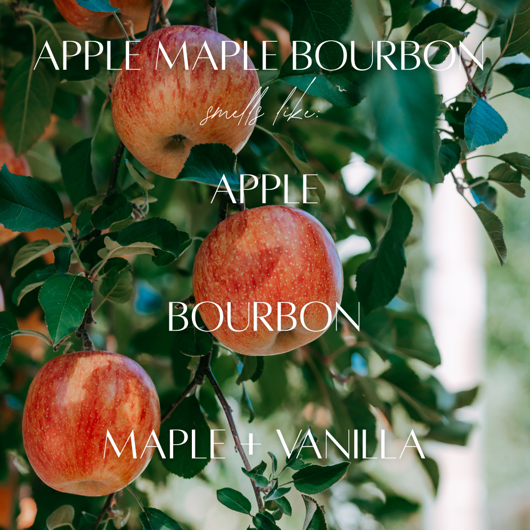 White Pottery Tree Bowl Candle - Apple Maple Bourbon