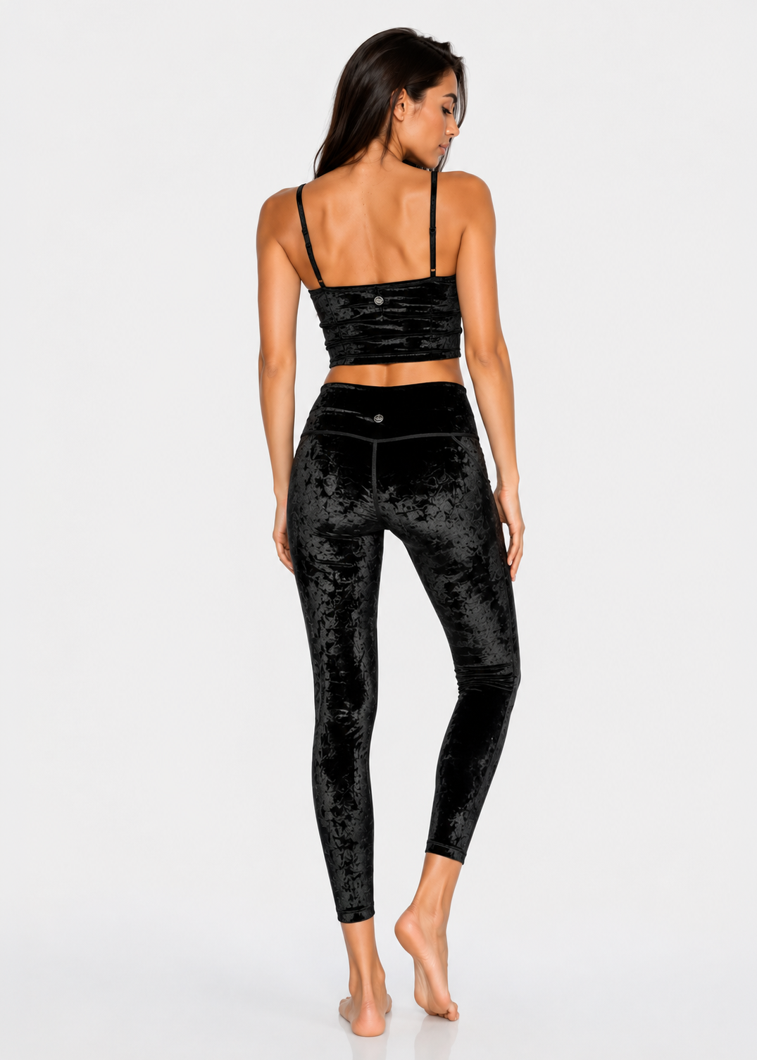 Velvet Cropped Leggings Made in USA