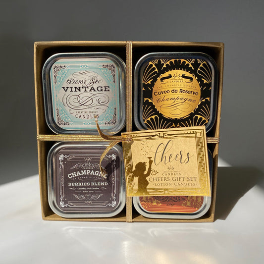 Cheers Gift Set | 2-in-1 Soy Lotion Candles