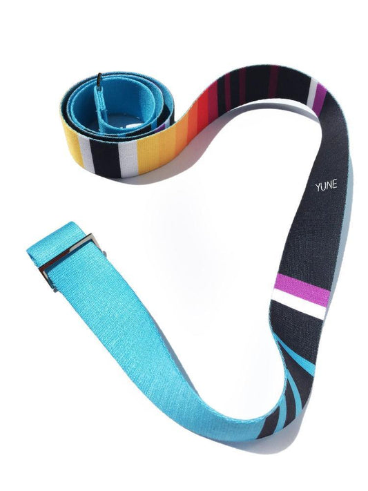 Horatio Yoga Strap – Blue Stretching Strap w/ Metal Buckles | Yune Yoga