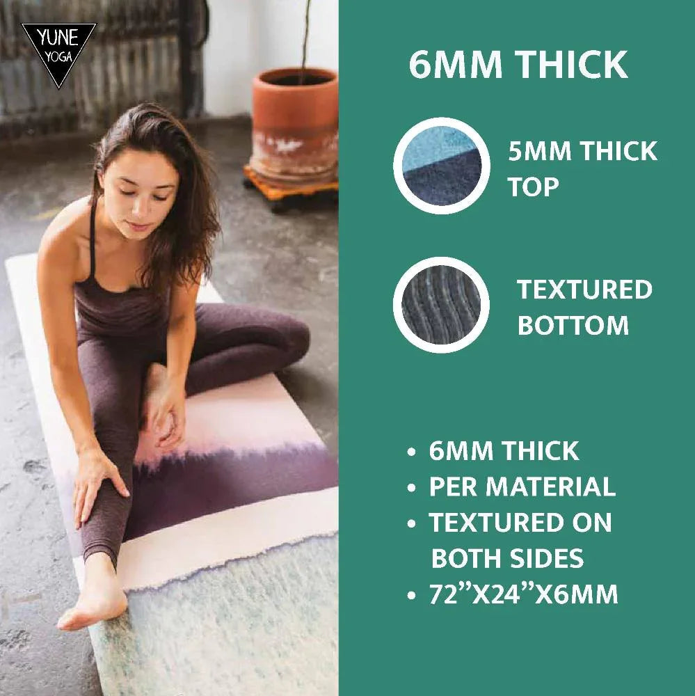Moab Rocks Yoga Mat – 6 mm Extra Thick, Double-Sided Non-Slip, Eco-Friendly PER with Sandstone Design | Yune Yoga